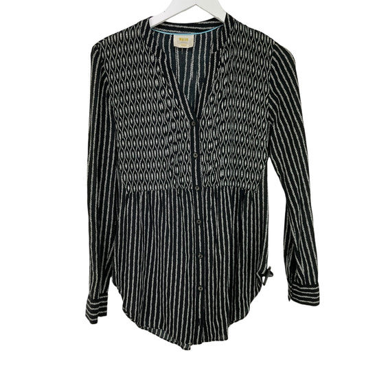 Top Long Sleeve By Maeve In Black, Size: 4