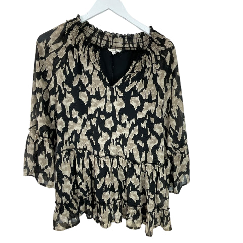 Top Long Sleeve By Entro In Brown, Size: S