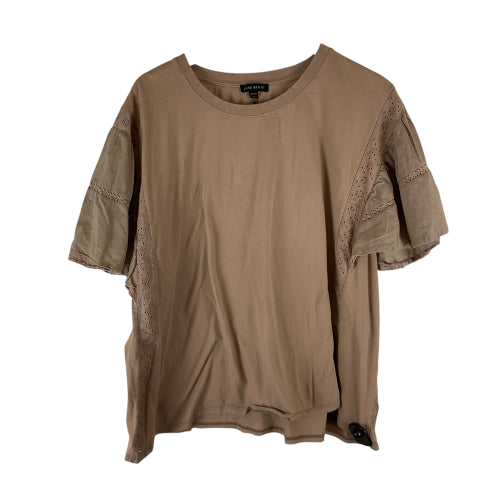 Top Short Sleeve By Lane Bryant In Brown, Size: 2x