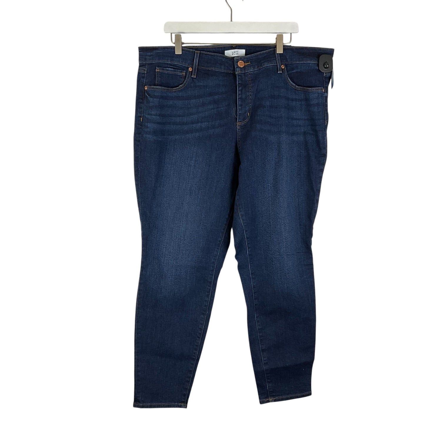 Jeans Skinny By Loft In Blue Denim, Size: 20