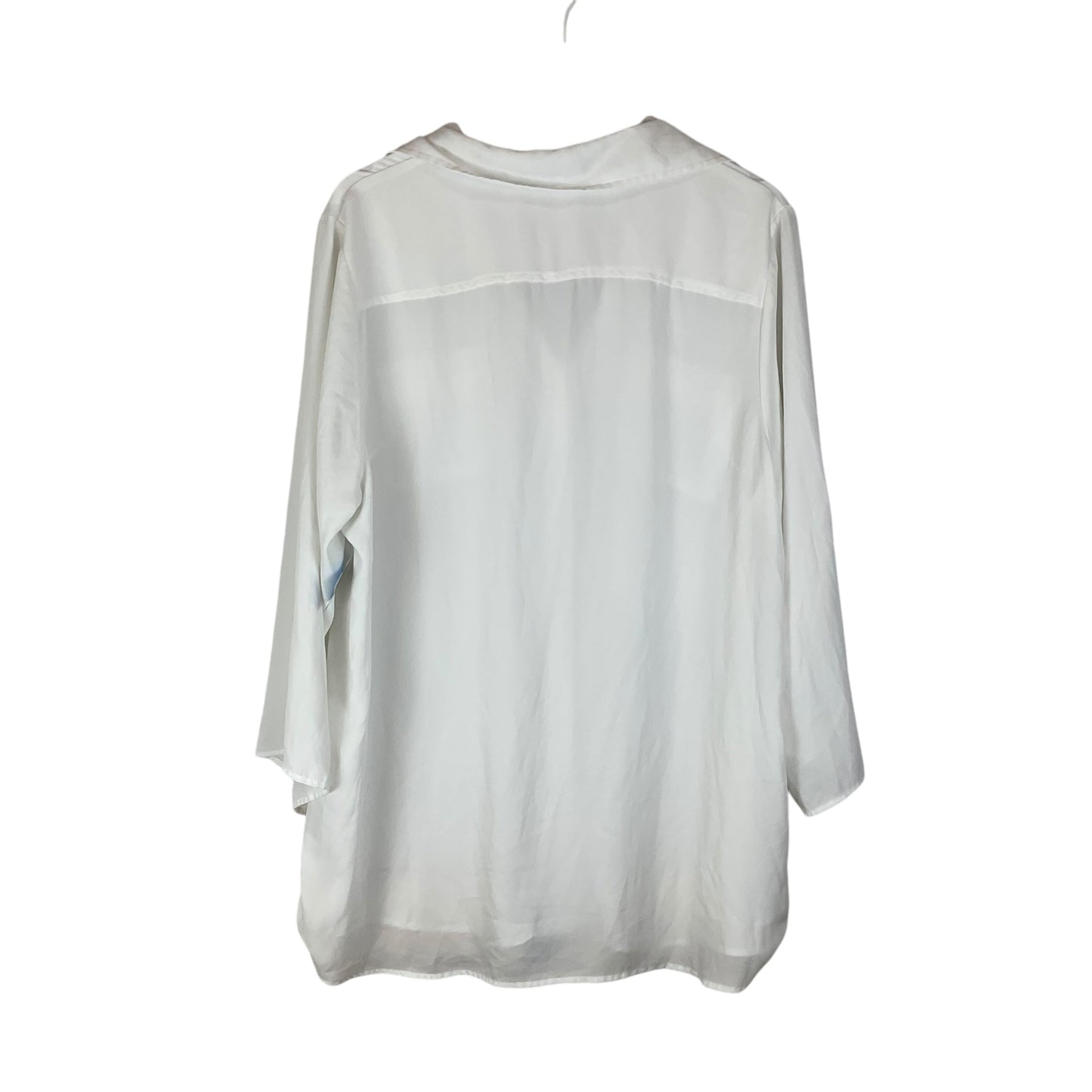 Top Long Sleeve By Melissa Paige In White, Size: 1x