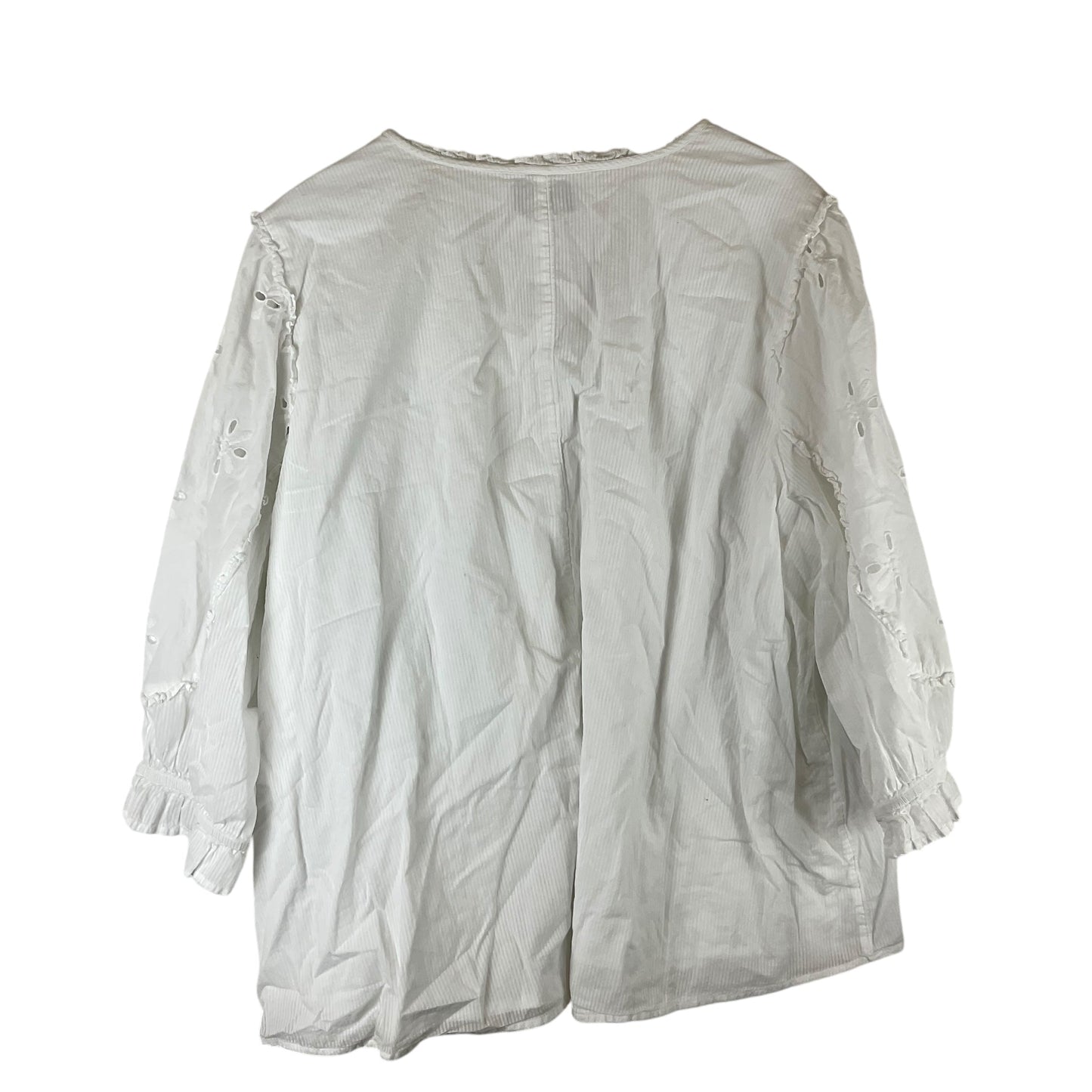 Top Long Sleeve By Lane Bryant In White, Size: 28