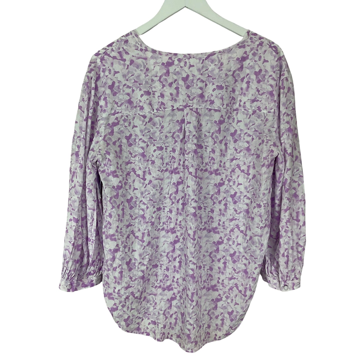 Top 3/4 Sleeve By Caslon In Purple & White, Size: S