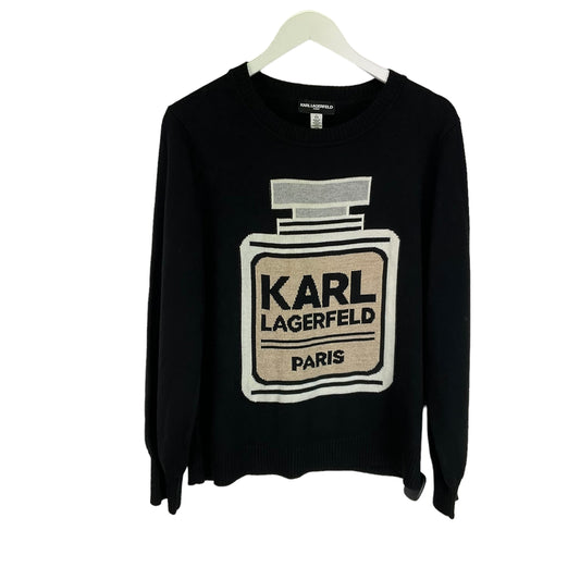 Black Sweater Designer Karl Lagerfeld, Size L