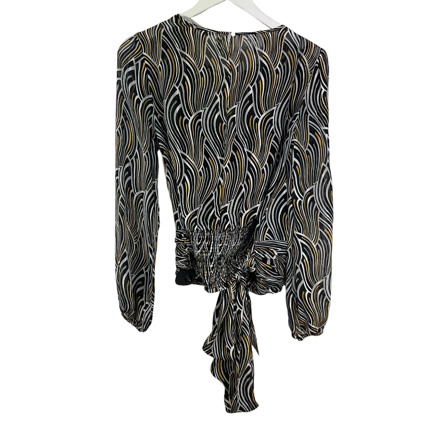 Blouse Long Sleeve By White House Black Market In Black, Size: M