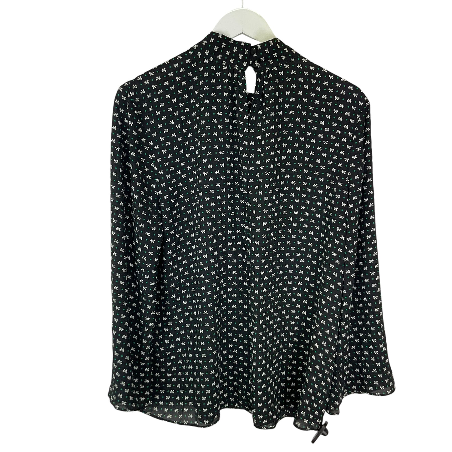 Blouse Long Sleeve By Ann Taylor In Black, Size: L