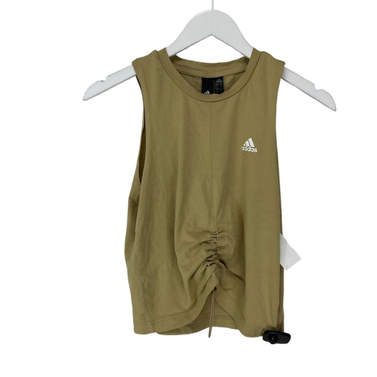 Athletic Tank Top By Adidas In Tan, Size: Xs