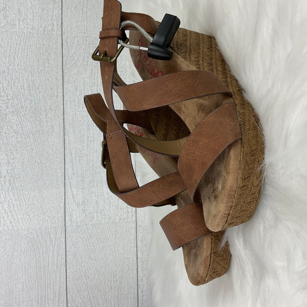 Shoes Heels Block By Jelly Pop In Brown, Size: 7