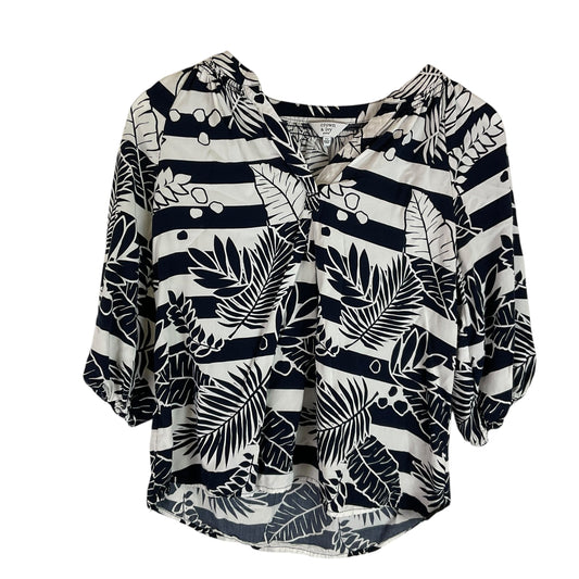 Top Long Sleeve By Crown And Ivy In Navy, Size: Sp