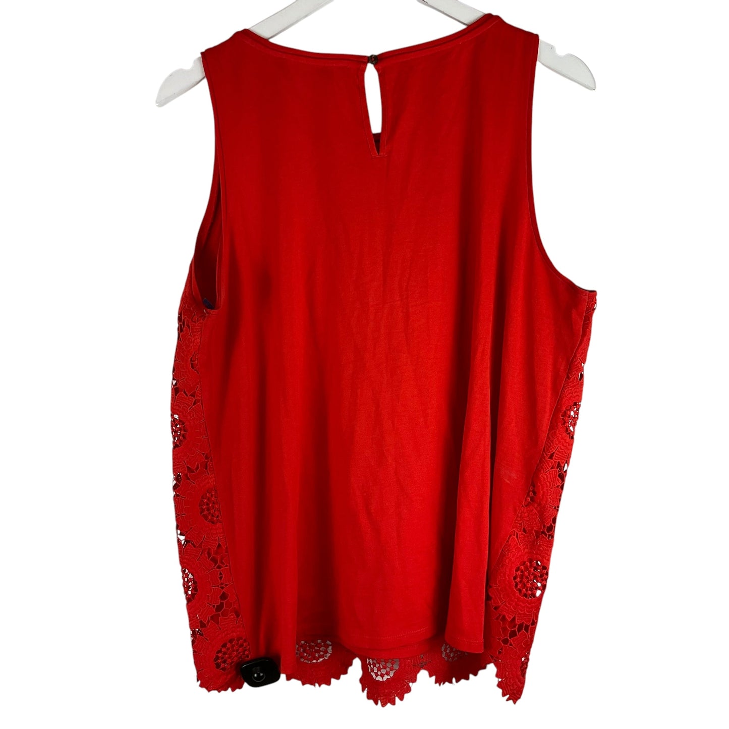 Top Sleeveless By Loft In Red, Size: L