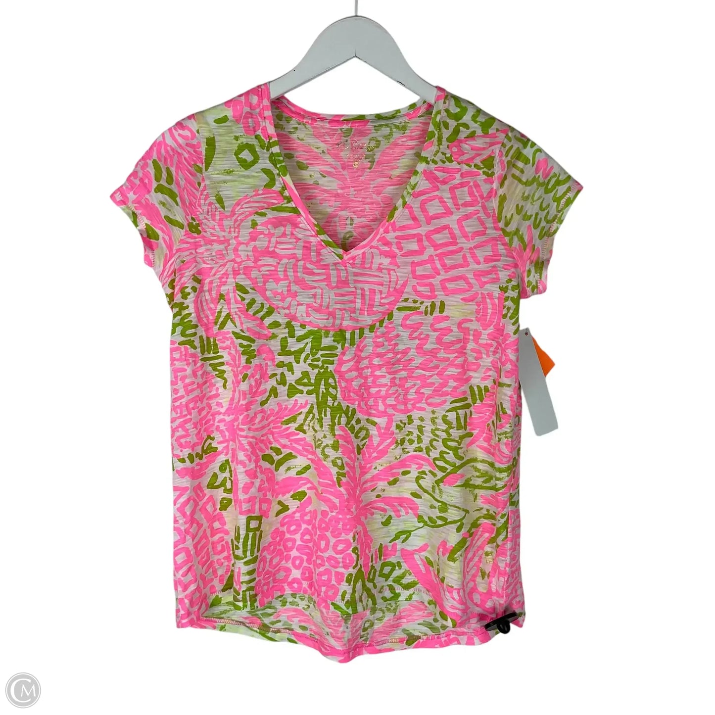 Top Short Sleeve Designer By Lilly Pulitzer In Pink, Size: Xs