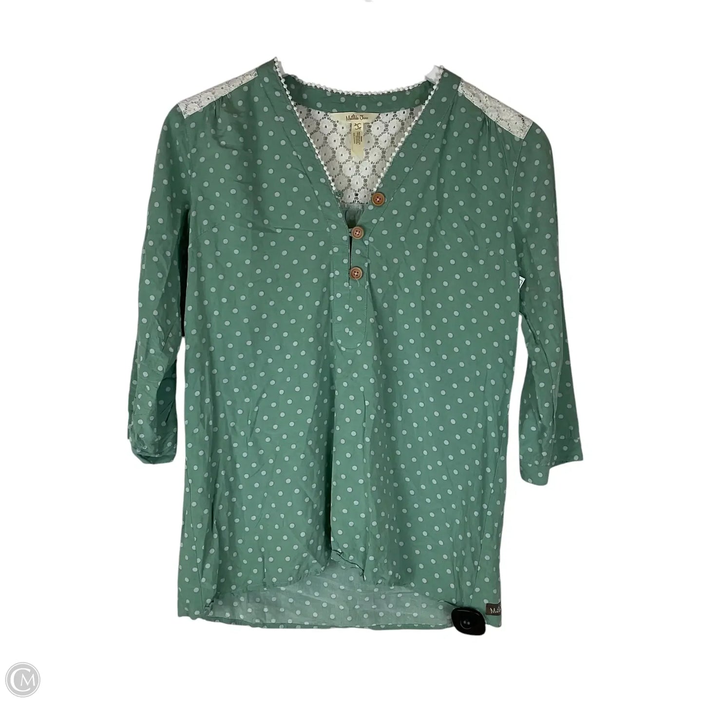 Top Long Sleeve By Matilda Jane In Green, Size: S