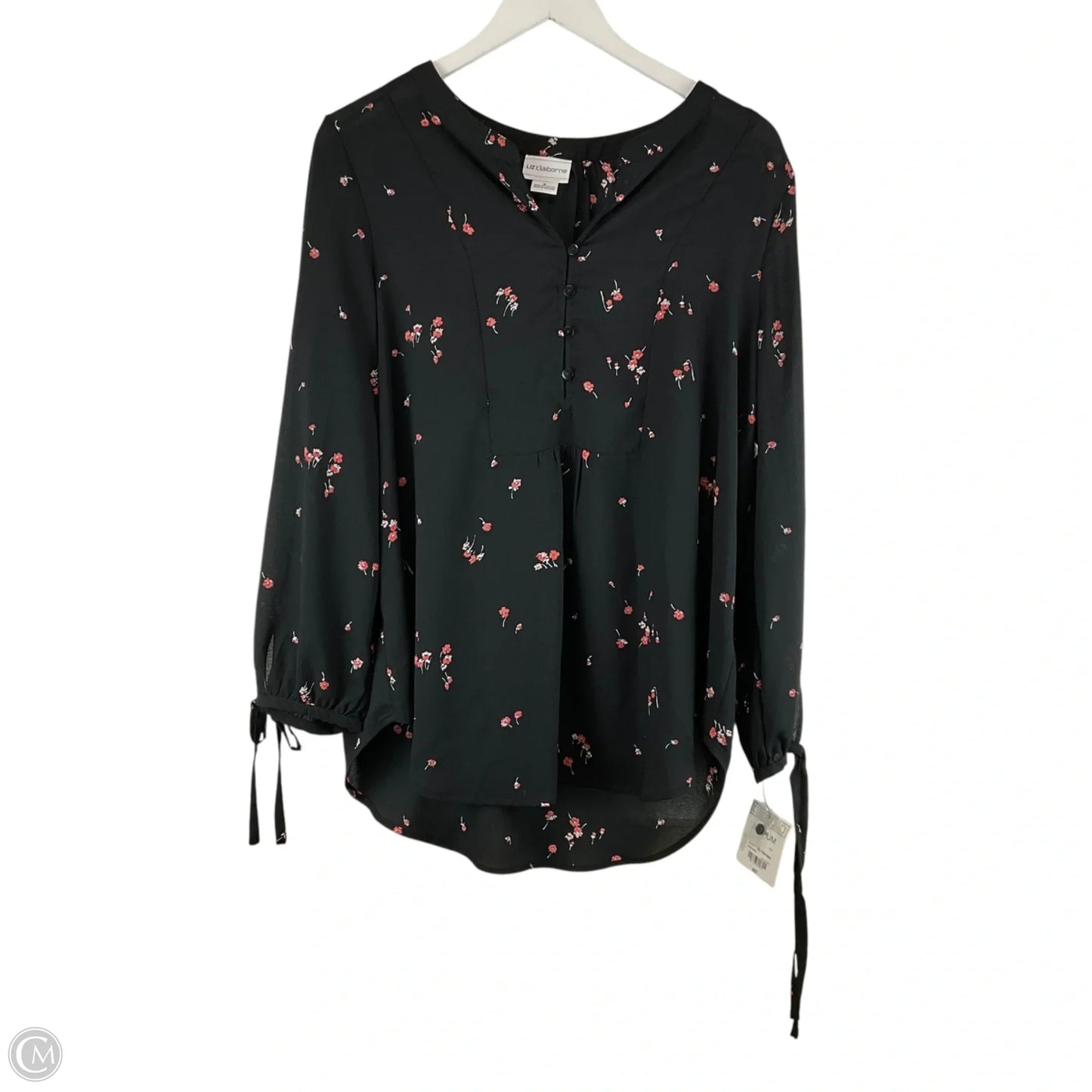 Top Long Sleeve By Liz Claiborne In Black, Size: M