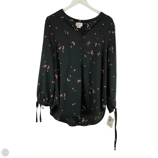 Top Long Sleeve By Liz Claiborne In Black, Size: M