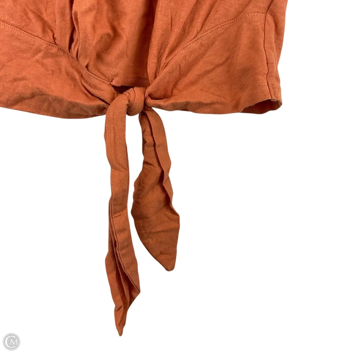 Top Short Sleeve By Anthropologie In Orange, Size: L