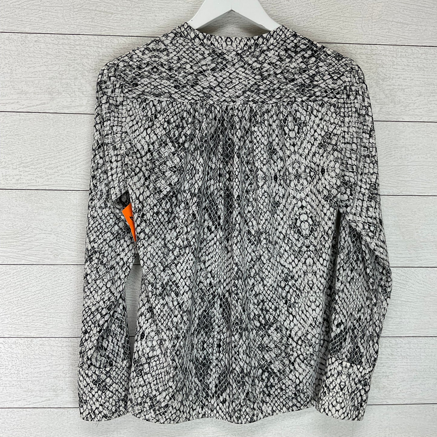 Top Long Sleeve By Calvin Klein In Snakeskin Print, Size: Xs