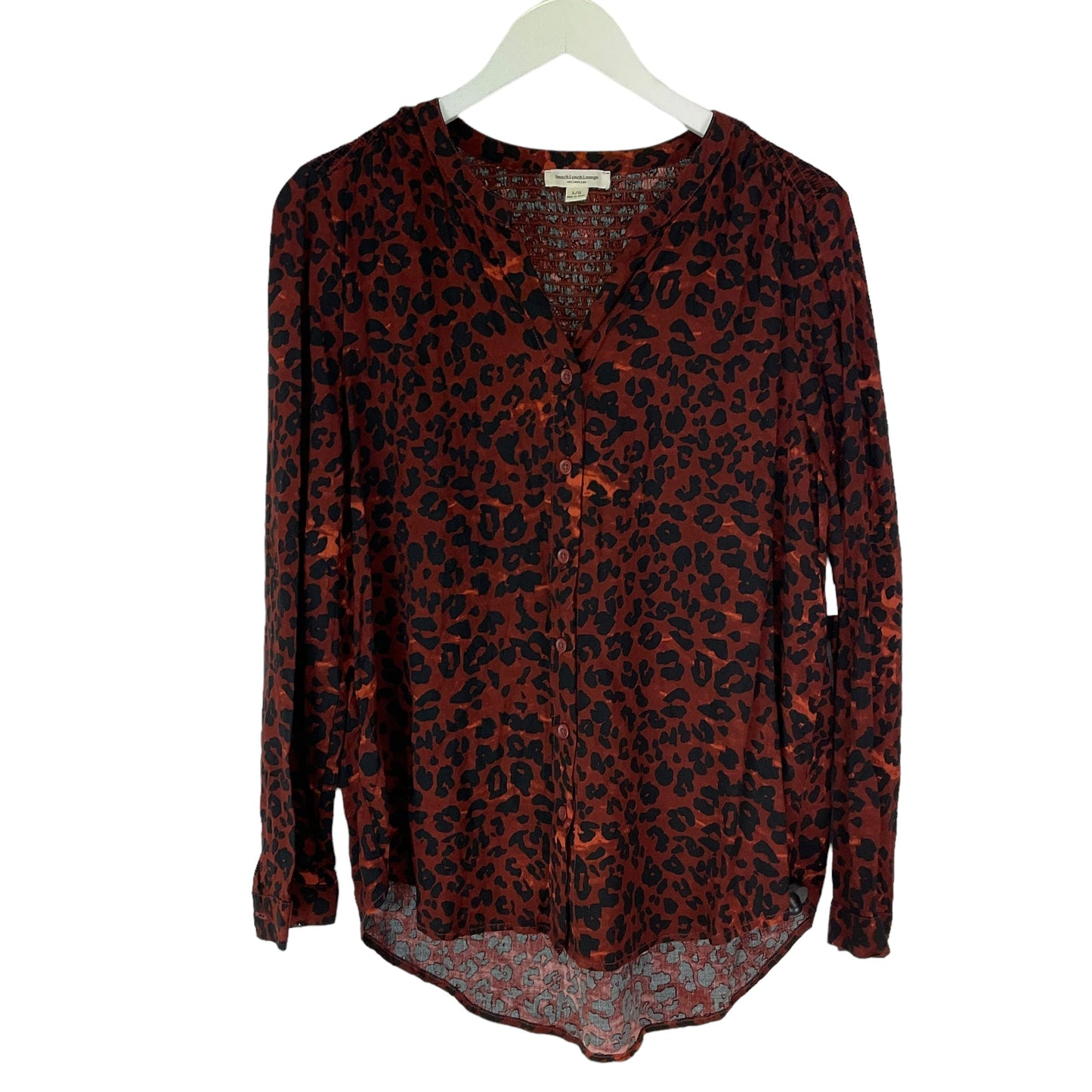Animal Print Top Long Sleeve Beachlunchlounge, Size L