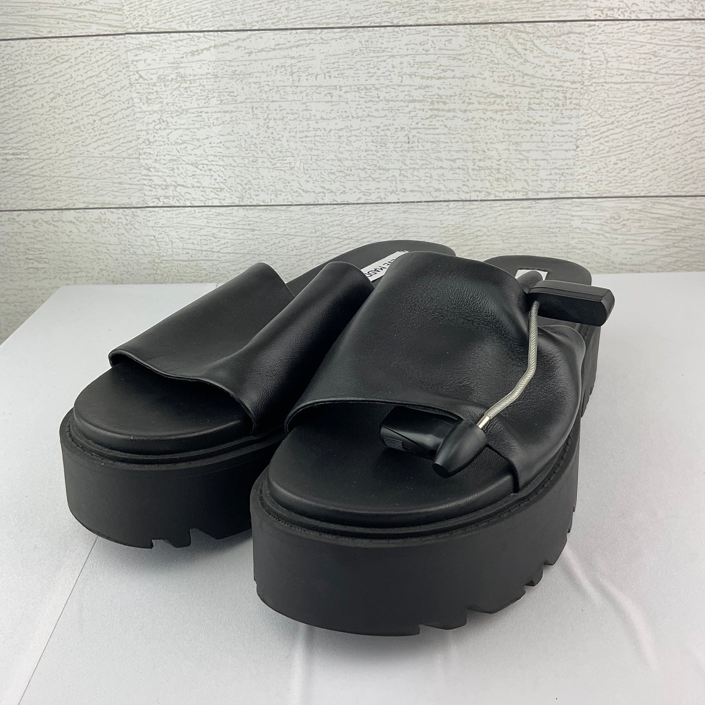 Black Sandals Heels Platform Steve Madden, Size 9.5