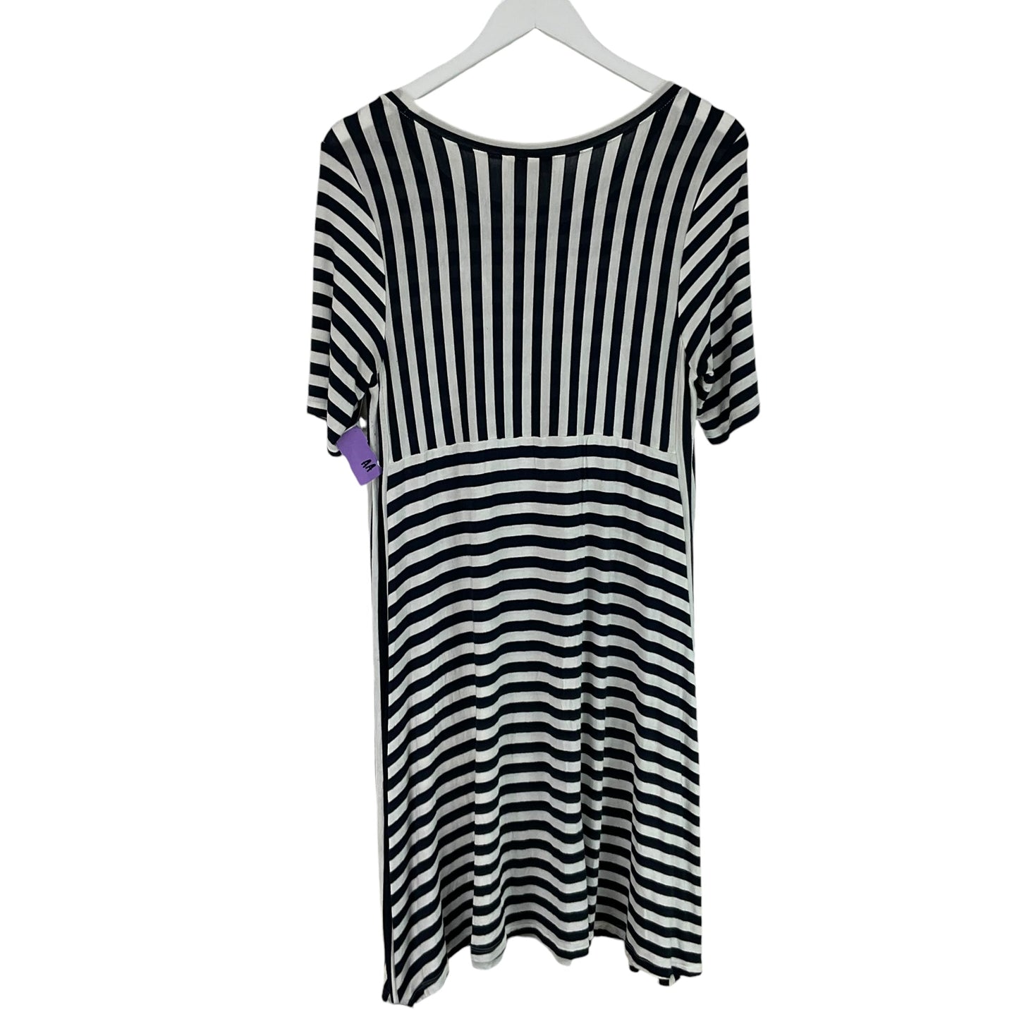 Dress Casual Midi By Loft In Striped Pattern, Size: M