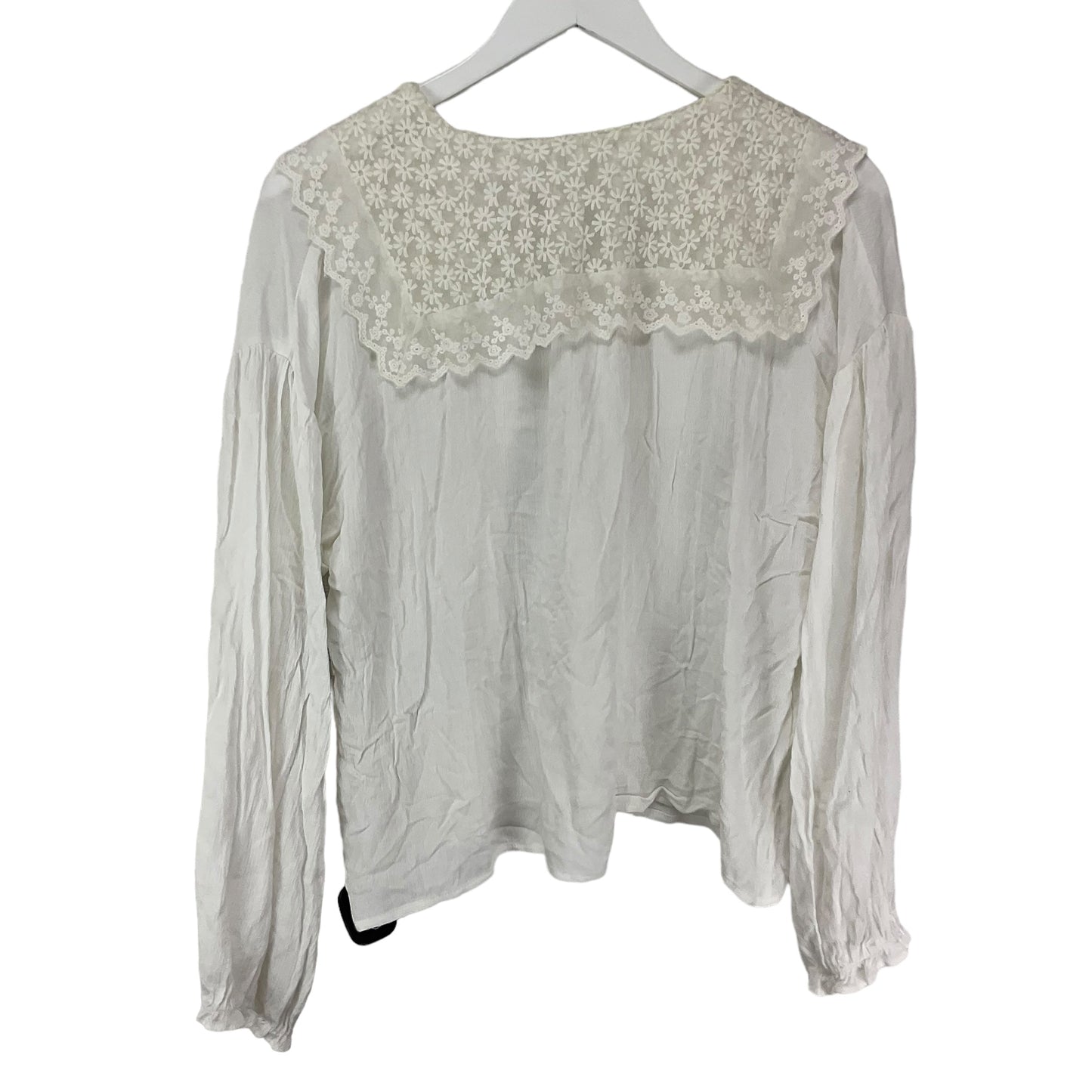 White Top Long Sleeve Vestique, Size M