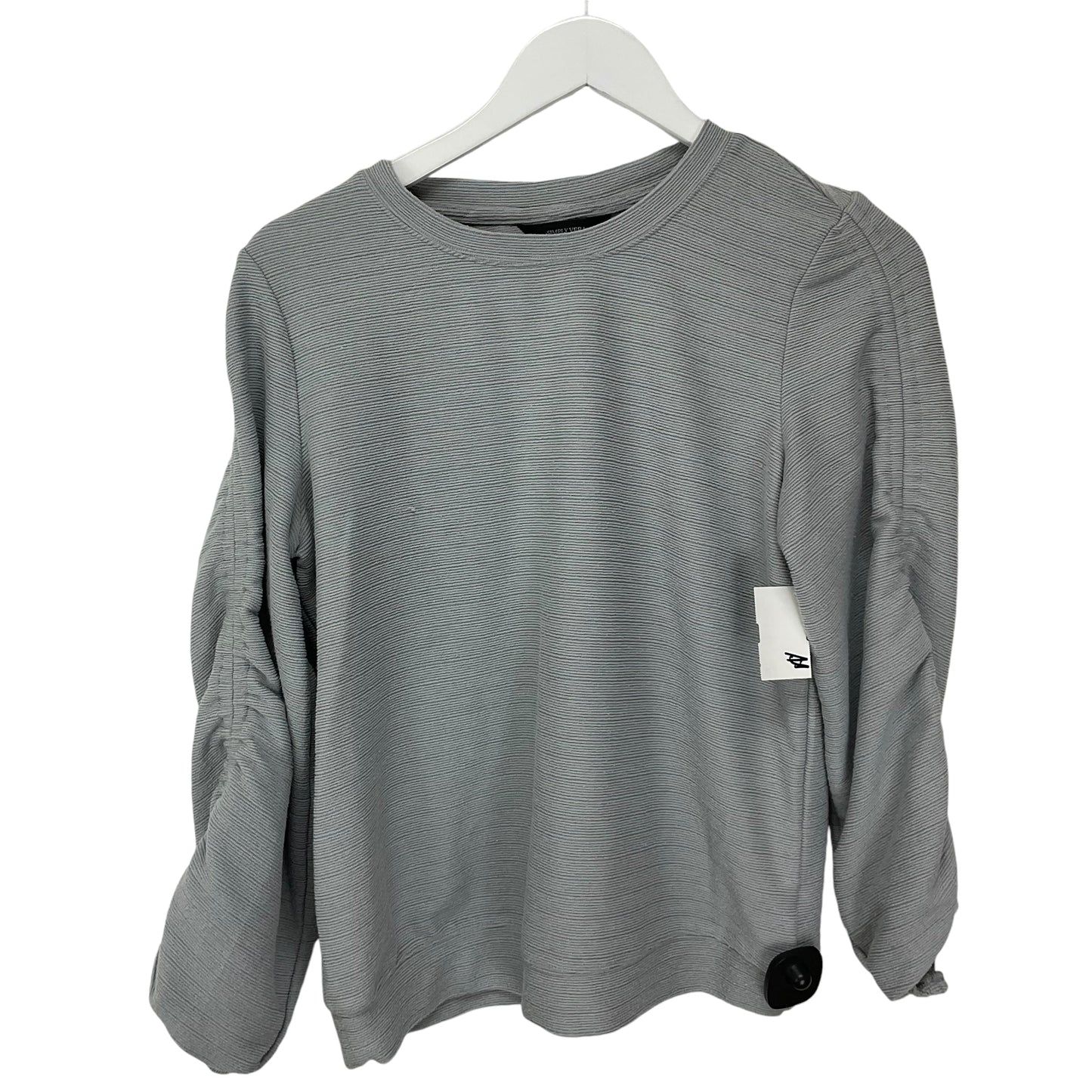 Top Long Sleeve By Simply Vera In Grey, Size: S