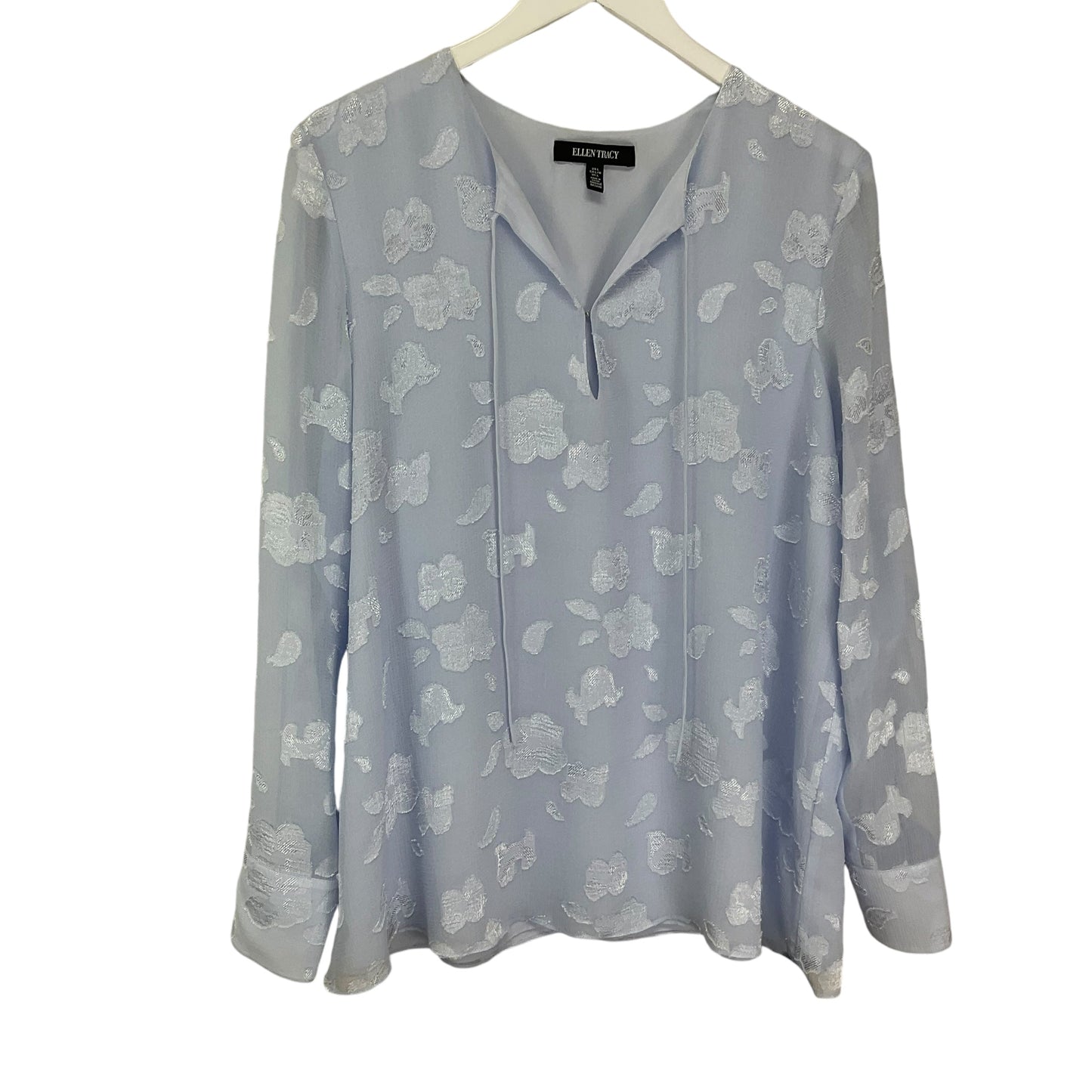 Top Long Sleeve By Ellen Tracy In Blue, Size: L