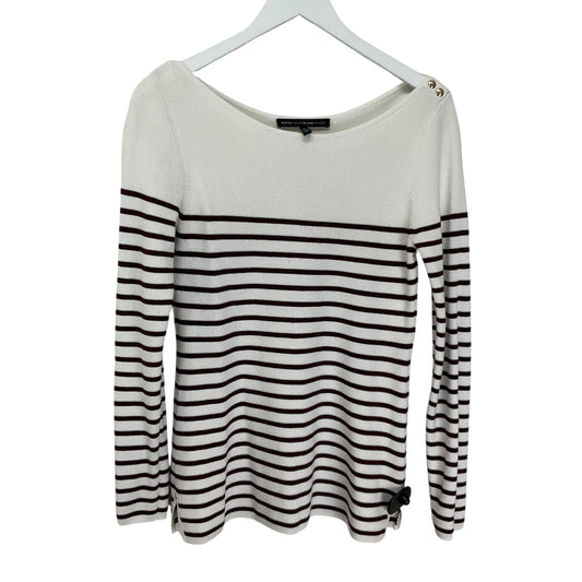 Sweater By White House Black Market In Cream & Red, Size: M