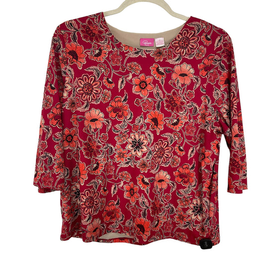 Top Long Sleeve By Cappagallo In Red, Size: 2x