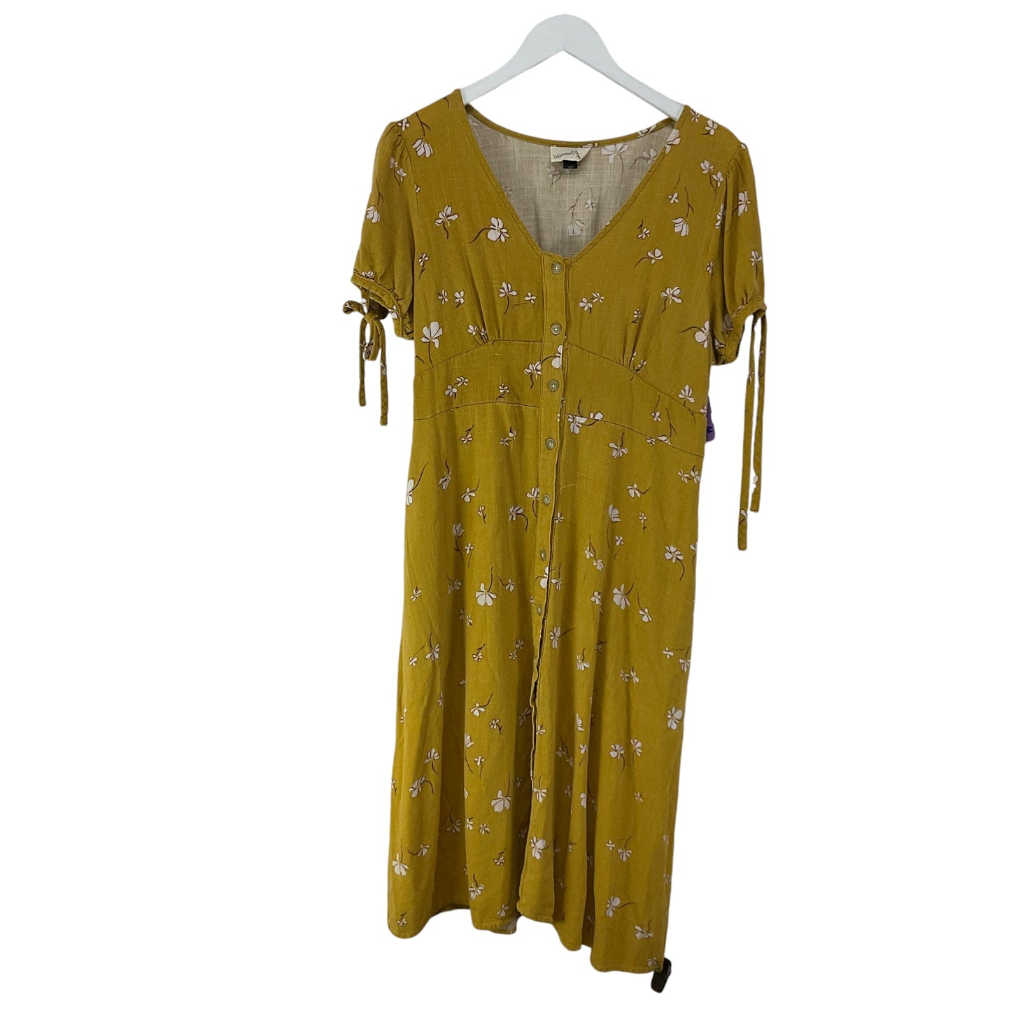 Dress Casual Midi By Universal Thread In Yellow, Size: L