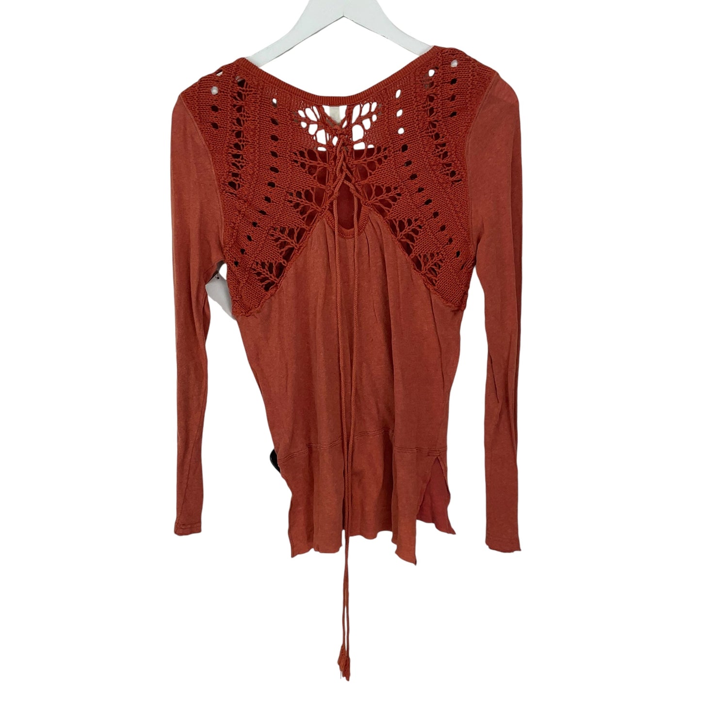 Top Long Sleeve By Free People In Orange, Size: M