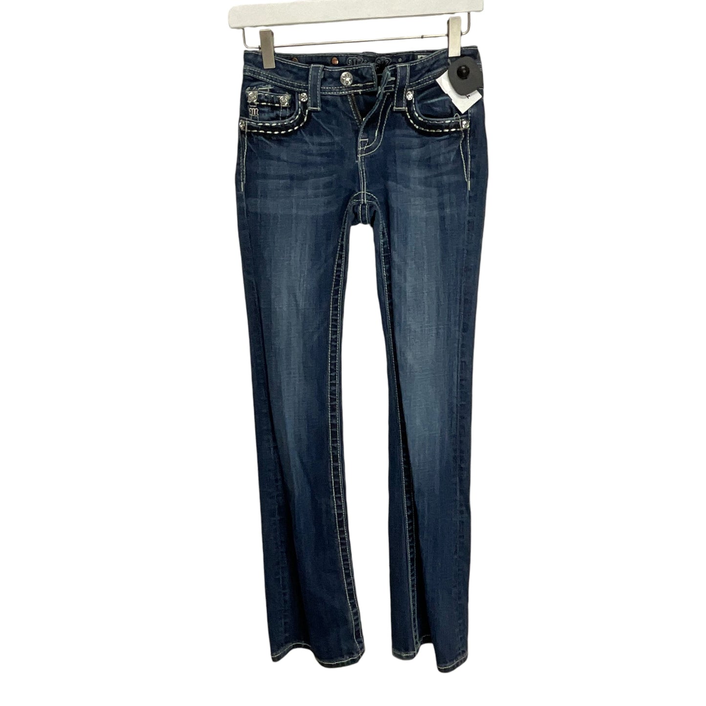 Jeans Boot Cut By Miss Me In Blue Denim, Size: 14