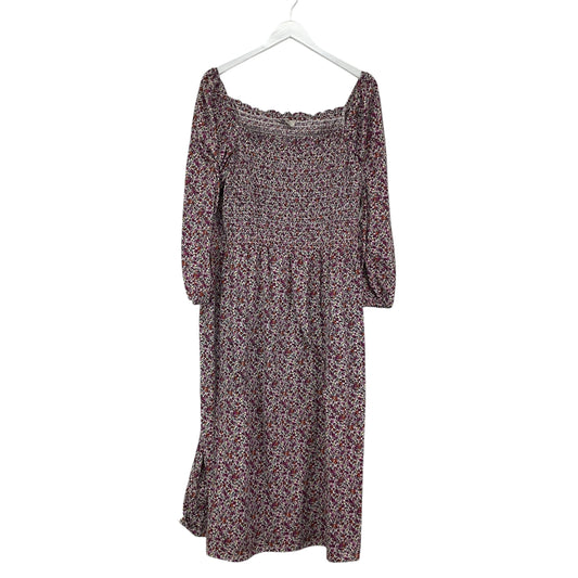 Dress Casual Midi By Loft In Purple, Size: Xl