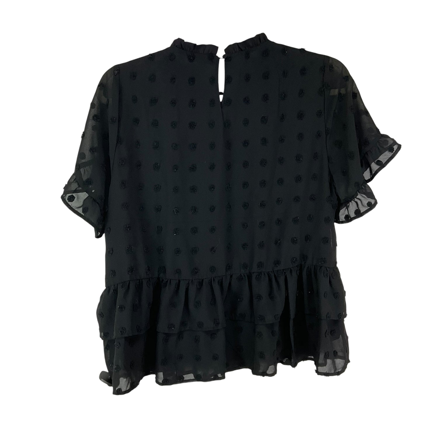 Top Short Sleeve By Chicsoul In Black, Size: 1x