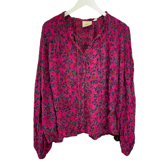 Floral Print Top Long Sleeve Maeve, Size 3x