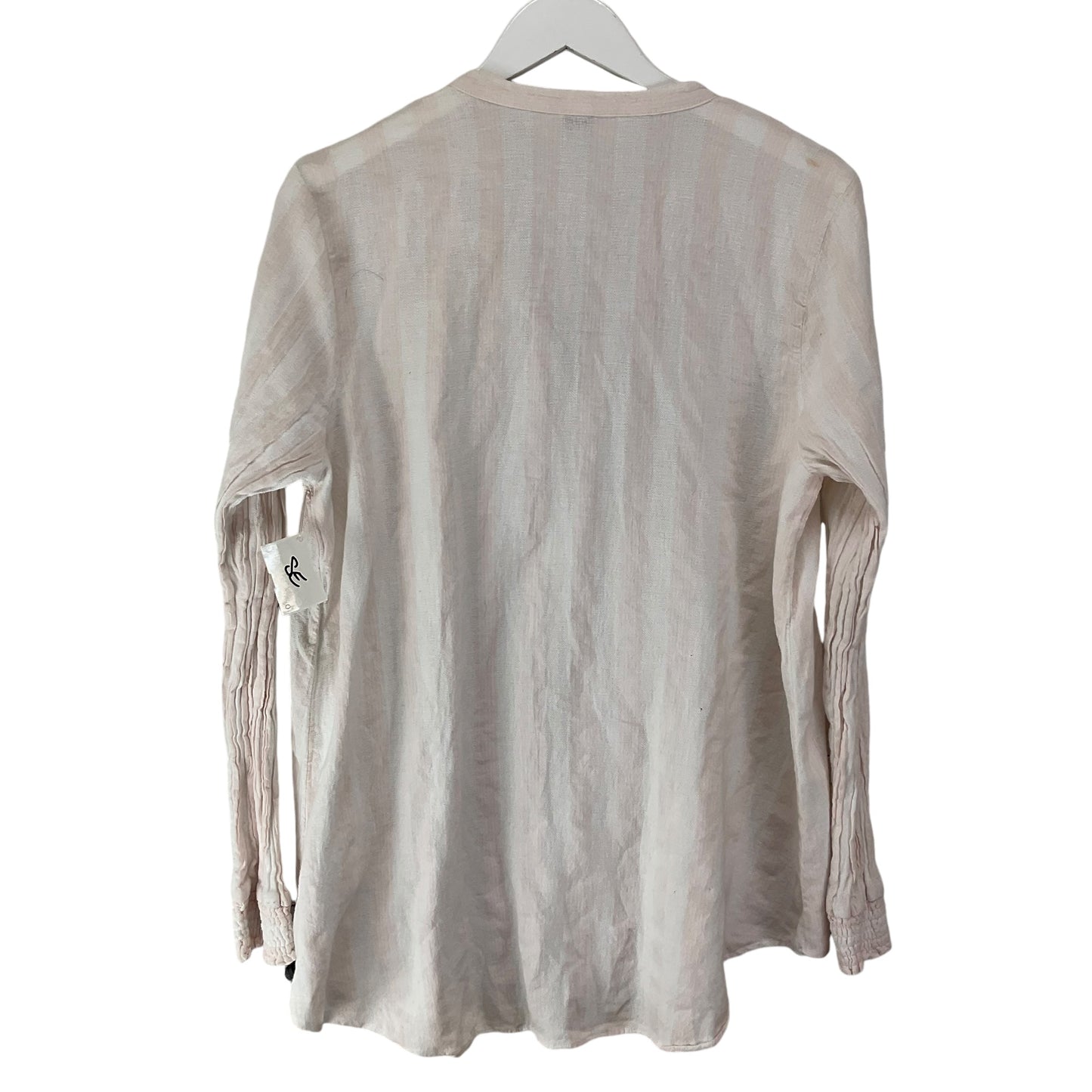 Top Long Sleeve By Crown And Ivy In Pink & White, Size: Xl