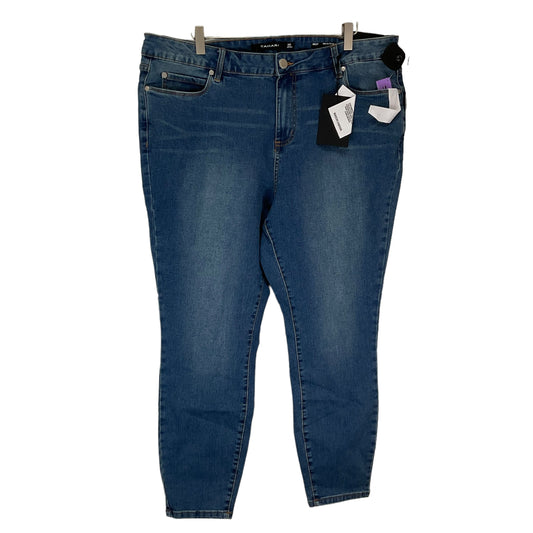 Blue Denim Jeans Skinny Tahari By Arthur Levine, Size 20