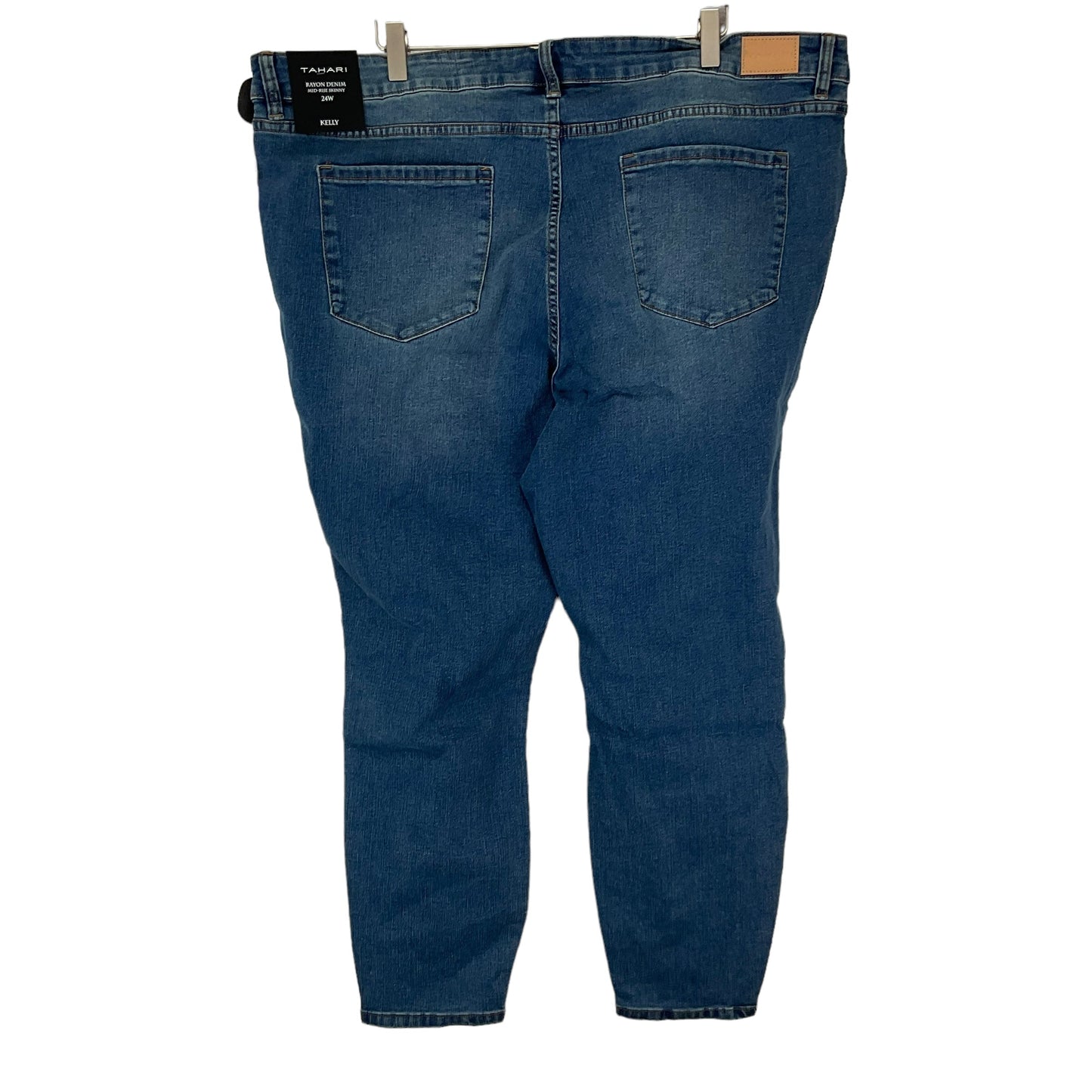 Blue Denim Jeans Skinny Tahari By Arthur Levine, Size 24