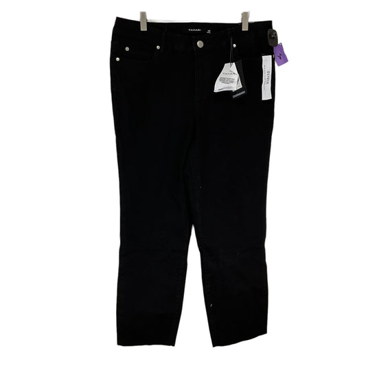 Black Denim Jeans Straight Tahari By Arthur Levine, Size 14