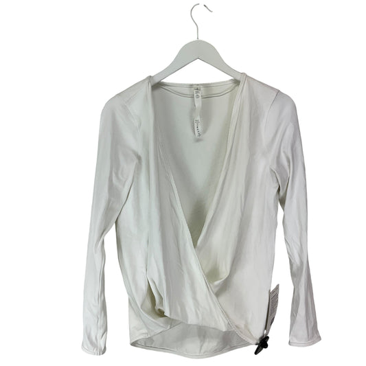 Top Long Sleeve By Lululemon In White, Size: 6