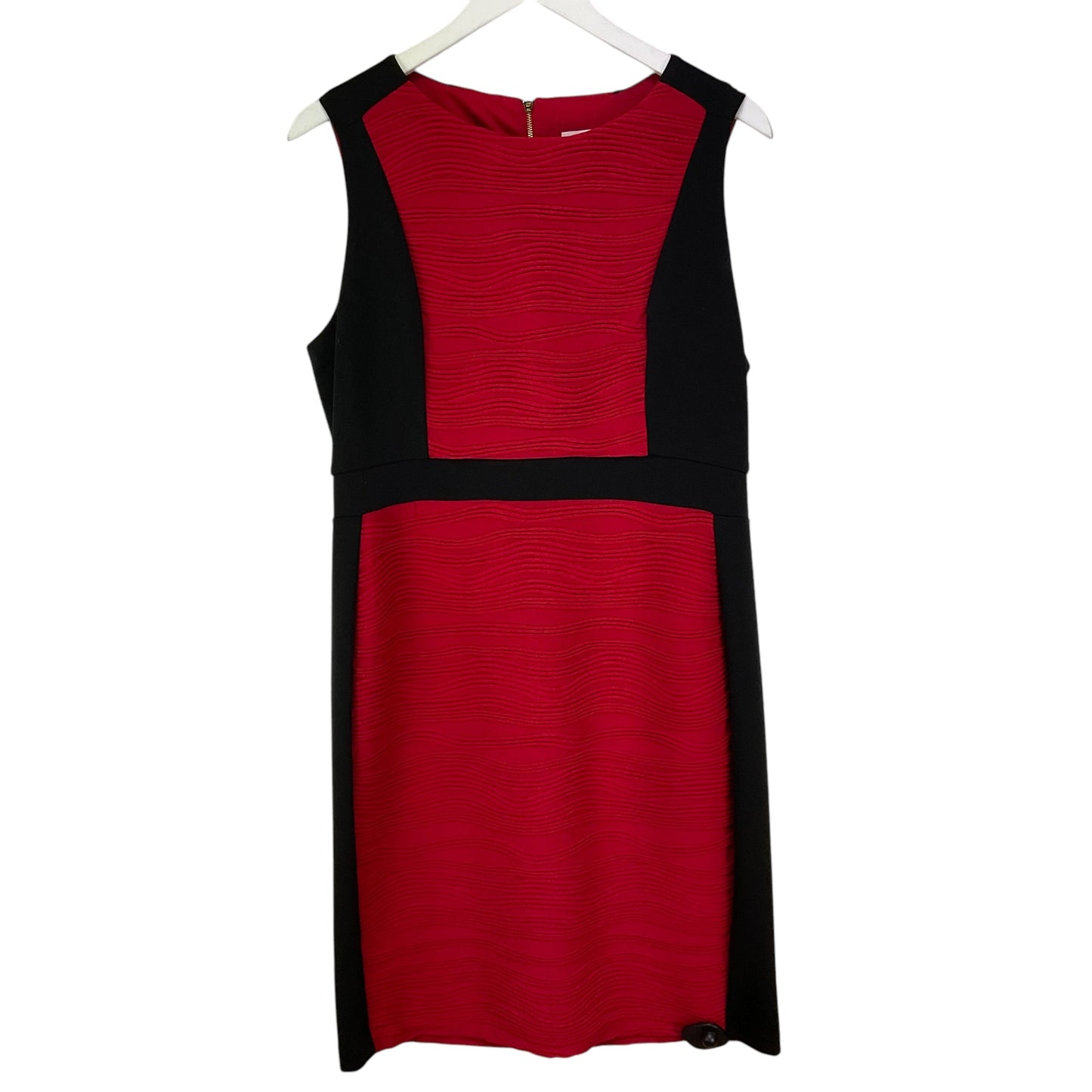 Dress Casual Short By Calvin Klein In Black & Red, Size: 12