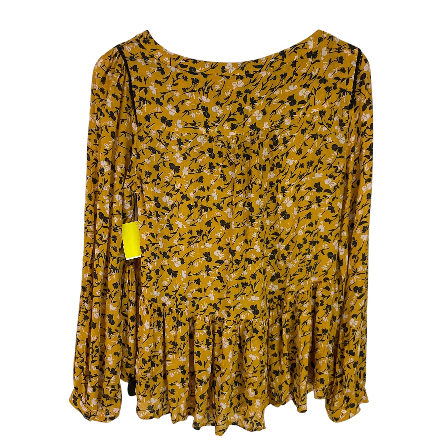 Top Long Sleeve By Maeve In Yellow, Size: S