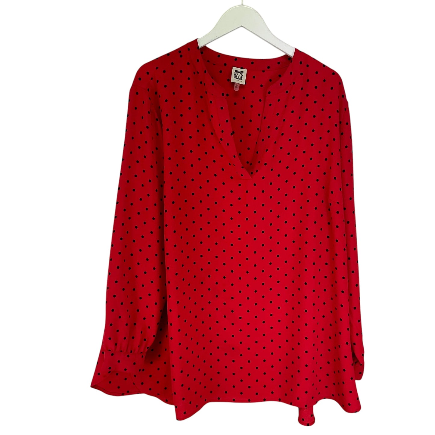 Top Long Sleeve By Anne Klein In Red, Size: 3x