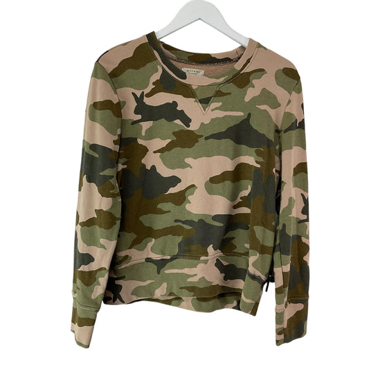 Top Long Sleeve By Madewell In Camouflage Print, Size: L