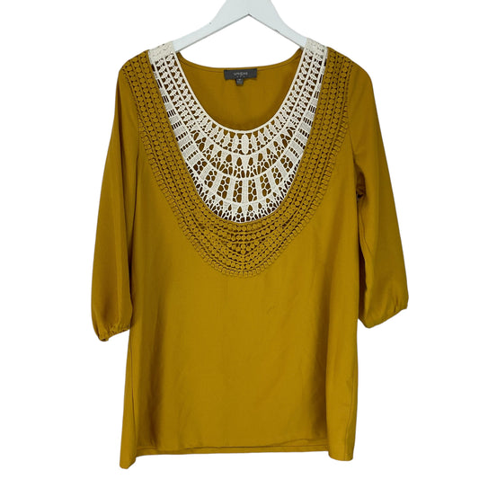 Top Long Sleeve By Umgee In Yellow, Size: M