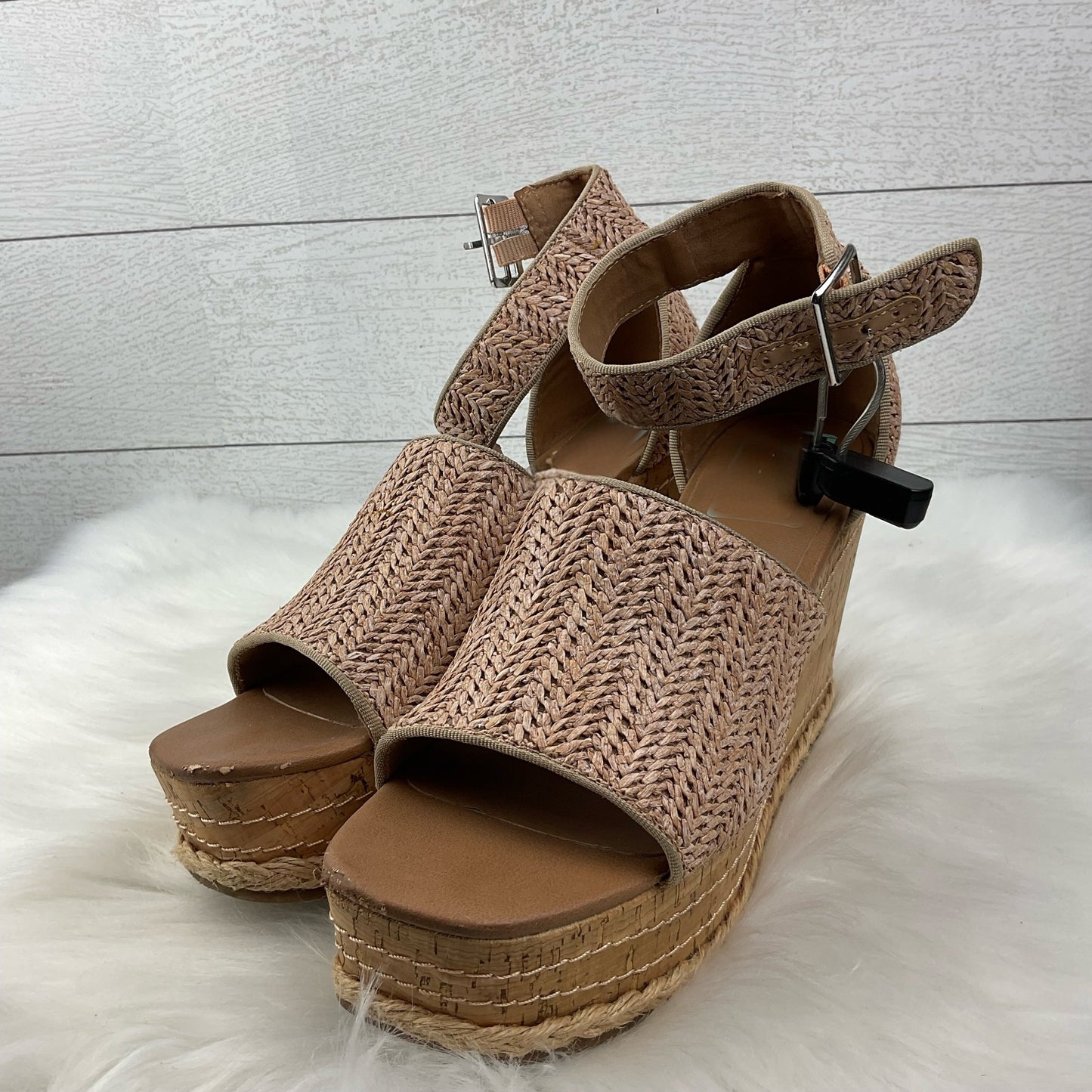 Shoes Heels Wedge By Universal Thread In Tan, Size: 9