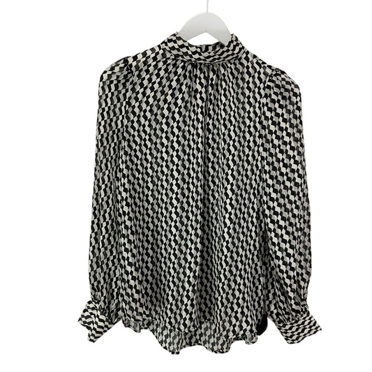 Top Long Sleeve By H&m In Black & White, Size: S