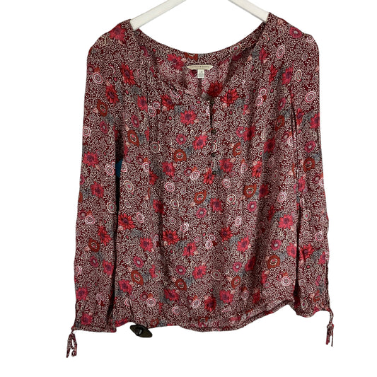 Top Long Sleeve By Lucky Brand In Red, Size: L