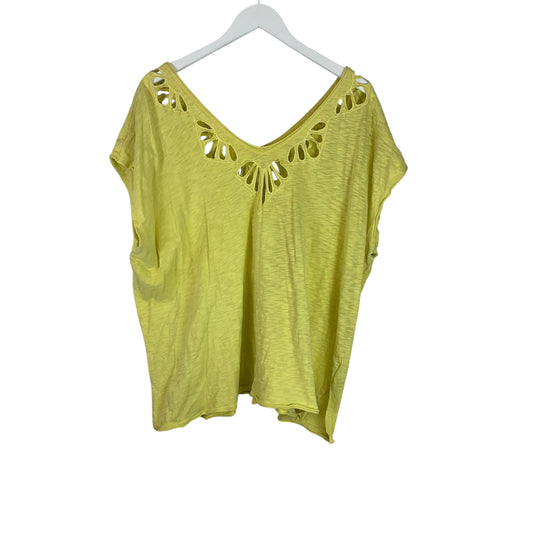 Top Short Sleeve By Free People In Yellow