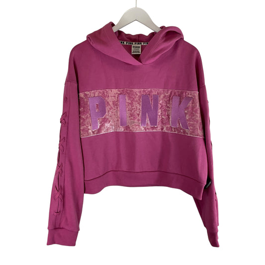 Sweatshirt Hoodie By Pink In Pink, Size: L