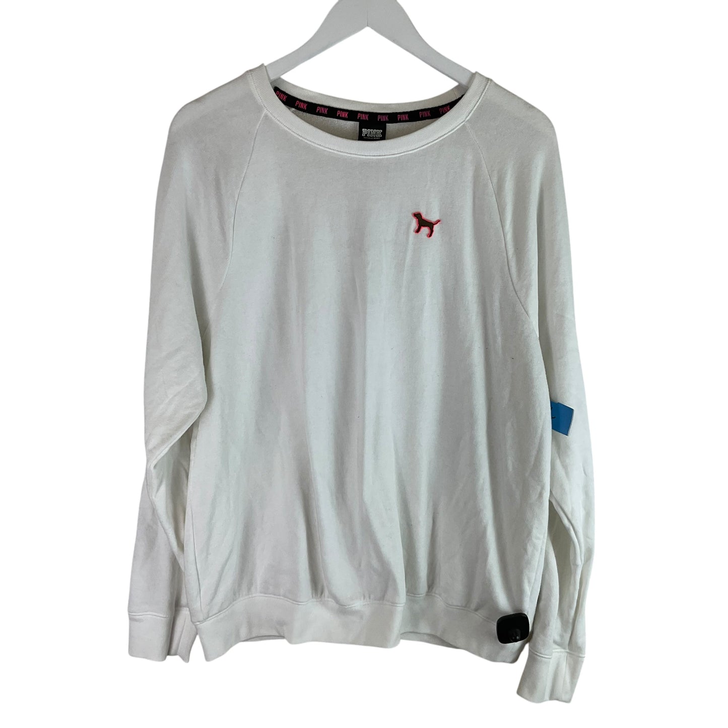 Sweatshirt Crewneck By Pink In White, Size: L